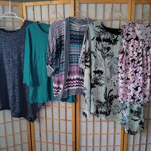 LOT 5/$20 WOMENS TOPS BLOUSES JONES STUDIO EVANS KAREN SCOTT~PLUS SIZE 1X 18/20